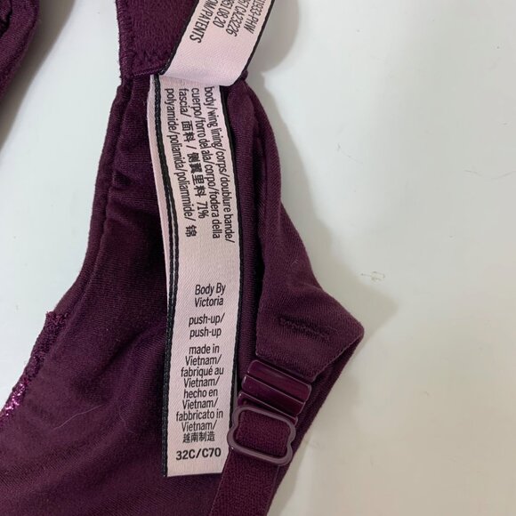 Body by Victoria Push-up  Bra in Dark Purple - Size 32C - Picture 6 of 7